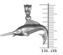 Sterling Silver Marlin Fish Charm Necklace