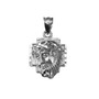 Sterling Silver Jesus Face Cross DC Charm Necklace