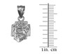 Sterling Silver Tiny Jesus Face Cross DC Charm Necklace