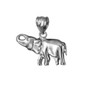 Polished Sterling Silver Elephant Charm Necklace