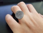 Solid Sterling Silver Saint Benedict Medal Mens Ring