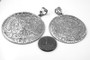 Sterling Silver Aztec Mayan Sun Calendar Extra Large Pendant (XL/XXL)