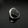 Sterling Silver Mens Large Oval Signet Ring