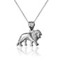 Sterling Silver Tiny Lion Charm Necklace