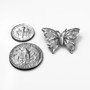 Solid Sterling Silver Butterfly DC Pendant Necklace