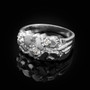Sterling Silver Elegant CZ Nugget Ring