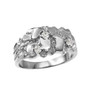 Sterling Silver Elegant CZ Nugget Ring