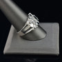 Sterling Silver Nugget Ring with CZ Stones