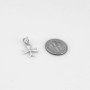 Sterling Silver Tiny Maltese Cross Charm Necklace
