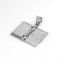 Sterling Silver Holy Bible 3D Book Pendant Necklace