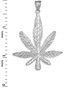 Sterling Silver Marijuana Leaf Cannabis Pendant