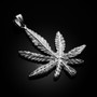 Silver Marijuana Leaf Pendant