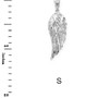 Sterling Silver Angel Wing DC Pendant Necklace