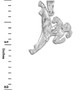 Sterling Silver Female Karate Sports Pendant Necklace