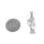 Sterling Silver Santa Muerte Charm Necklace
