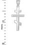 Sterling Silver Plain Orthodox Cross Pendant Necklace