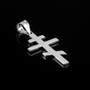 Sterling Silver Plain Orthodox Cross Pendant Necklace