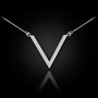 Polished Sterling Silver V Necklace