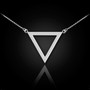 Polished Sterling Silver Triangle Necklace