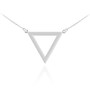 Polished Sterling Silver Triangle Necklace