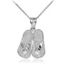 Sterling Silver Flops 3D Pendant Necklace