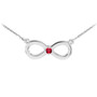 Sterling Silver Infinity Birthstone CZ Necklace