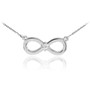 Sterling Silver Infinity Birthstone CZ Necklace