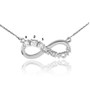 Sterling Silver Infinity #1 MOM Triple Birthstone CZ Necklace