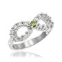 Sterling Silver Infinity Birthstone CZ Ring