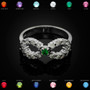 Sterling Silver Infinity Birthstone CZ Ring