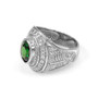 Sterling Silver US Coast Guard Birthstone CZ Ring