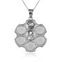 Sterling Silver Russian Roulette Pendant Necklace