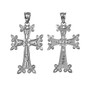 Sterling Silver Armenian Reversible Cross Pendant Necklace