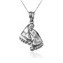 Sterling Silver Baby Feet Pendant Necklace
