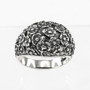 Sterling Silver Flower Bouquet Oxidized Ring