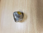 Sterling Silver US Marine Corps USMC Mens Birthstone CZ Ring