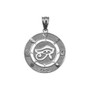 Sterling Silver Eye of Ra Good Luck Amulet Pendant Necklace