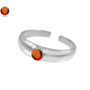 Sterling Silver Birthstone CZ Toe Ring