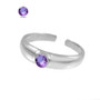 Sterling Silver Birthstone CZ Toe Ring