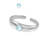 Sterling Silver Birthstone CZ Toe Ring