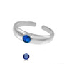 Sterling Silver Birthstone CZ Toe Ring