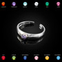 Sterling Silver Birthstone CZ Toe Ring