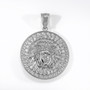 Sterling Silver  Medusa CZ Medallion Pendant Necklace