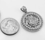 Sterling Silver  Medusa CZ Medallion Pendant Necklace