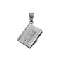 Sterling Silver Judaic 10 Commandments 3D Jewish Bible Necklace