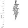 Sterling Silver Lightning Bolt DC Pendant Necklace