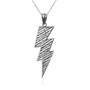 Sterling Silver Lightning Bolt DC Pendant Necklace