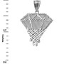 Sterling Silver Diamond Dripping DC Pendant