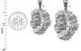 Sterling Silver Lion Face Sparkle Cut Pendant (S/L)