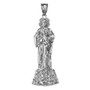 Sterling Silver St. Jude Diamond-Cut Pendant (S/M/L)